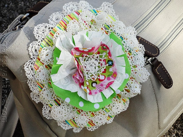 Fabric Flower Pin