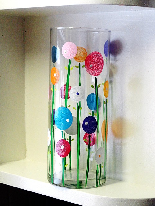 Spring Poppy Flower Vase