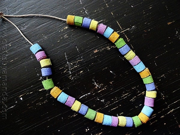 Colorful Recycled Denim Beads