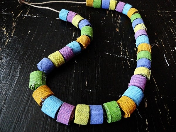 Colorful Recycled Denim Beads