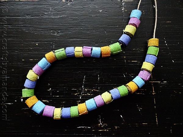 Colorful Recycled Denim Beads