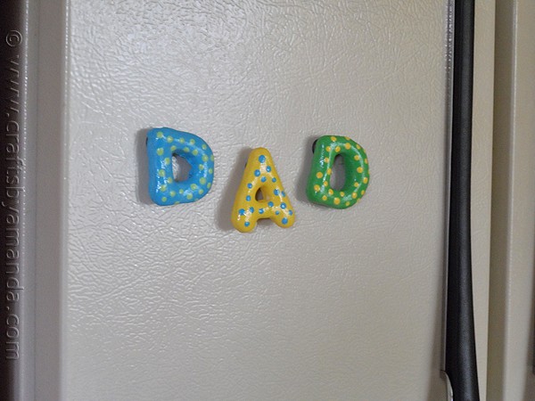 Salt Dough Dad Magnets