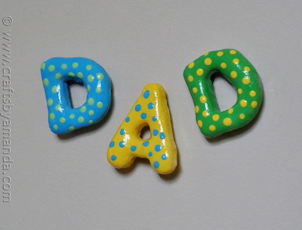 Salt Dough Dad Magnets