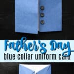 father's day blue collar uniform card pin image