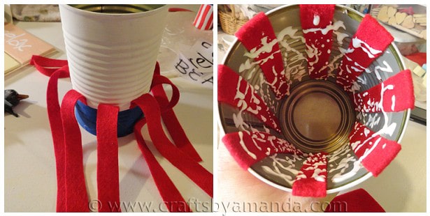 Recycled Patriotic Utensil Holder - Crafts by Amanda