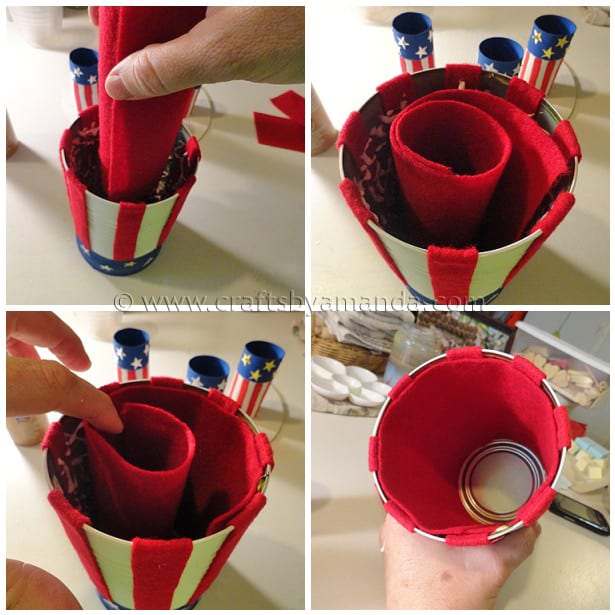 Recycled Patriotic Utensil Holder - Crafts by Amanda