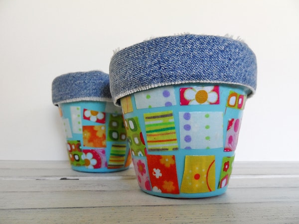 Denim & Fabric Scrap Pots