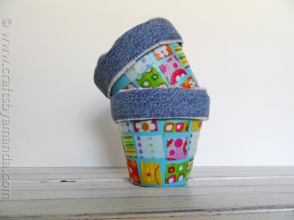 Denim & Fabric Scrap Pots