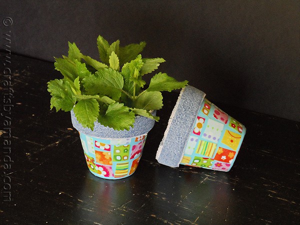 Denim & Fabric Scrap Pots