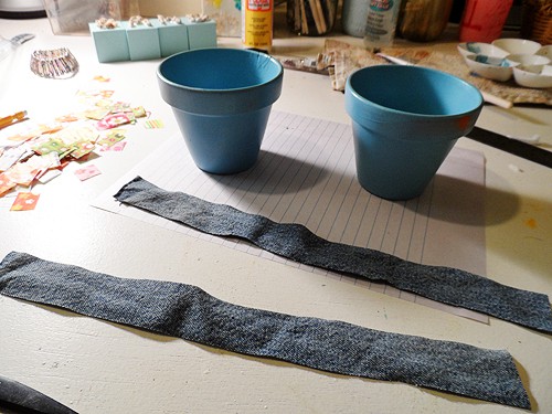 Denim & Fabric Scrap Pots