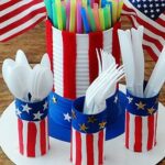 Recycled Patriotic Utensil Holder