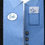 Father's Day Blue Collar Uniform Shirt Card