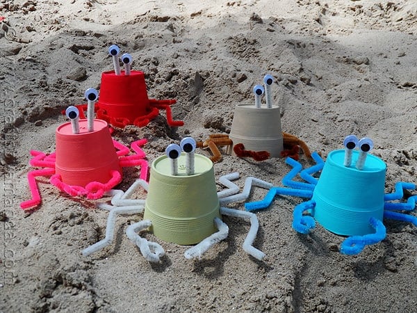 Colorful Styrofoam Cup Sea Crabs