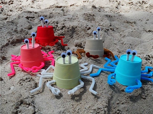 Styrofoam Cup Sea Crabs - Crafts by Amanda