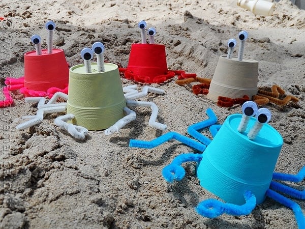 Styrofoam Cup Sea Crabs - Crafts by Amanda