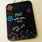 Glittery flower power chalkboard - CraftsbyAmanda.com