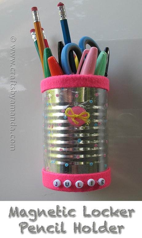 Magnetic Locker Pencil Holder - CraftsbyAmanda.com