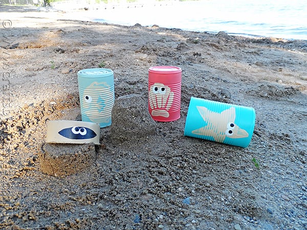 sea creature sand castle cans, CraftsbyAmanda.com