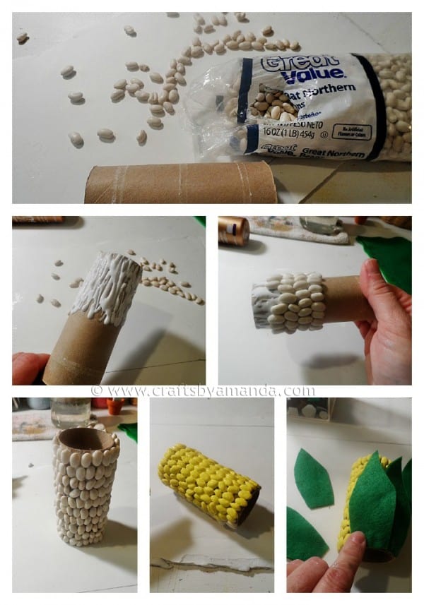 Corn on the Cob Pencil Holder - Crafts by Amanda