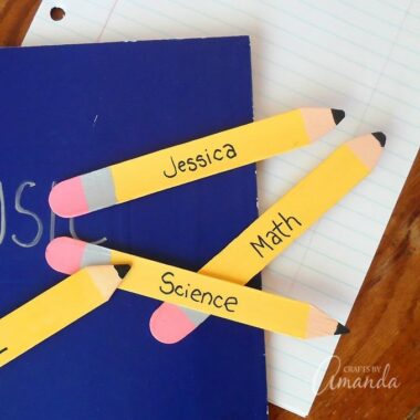 These craft stick pencil bookmarks are a great back to school craft. They are easy enough for kids to help with, or for you to create on your own.