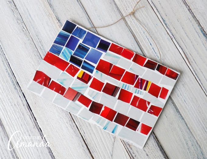 Magazine Mosaic Flag: a great craft for Independence Day, Memorial Day or Patriots Day.