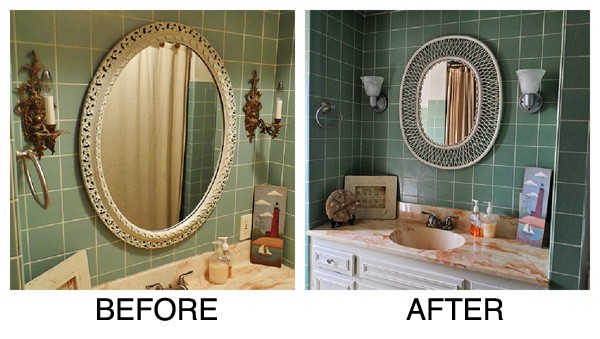 Bathroom Wall Sconce Makeover - CraftsbyAmanda.com