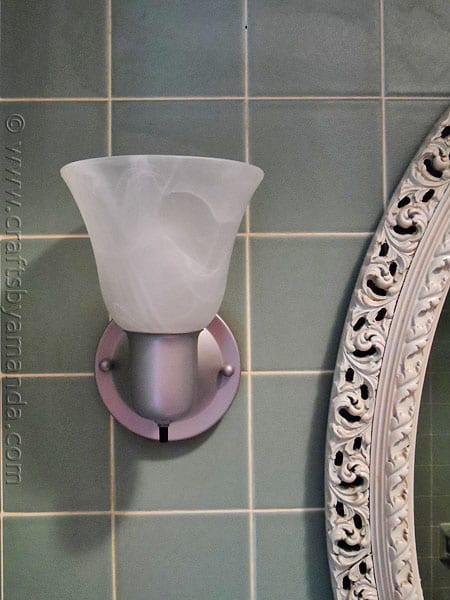 Bathroom Wall Sconce Makeover - CraftsbyAmanda.com