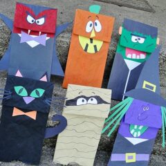 Halloween Craft: Paper Bag Puppets by CraftsbyAmanda.com