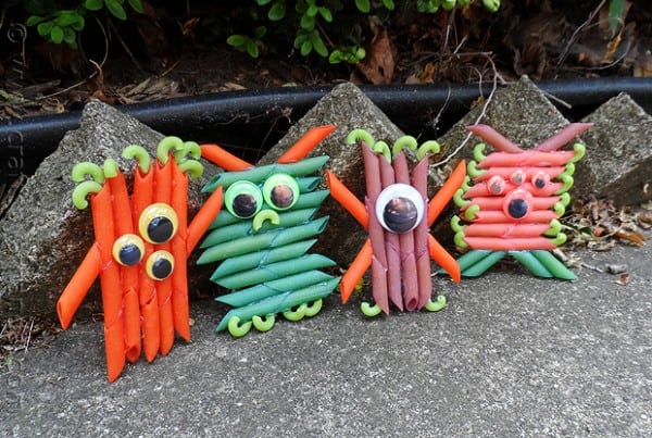 Colorful Pasta Monsters  by CraftsbyAmanda.com