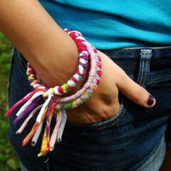 Make Bracelets from Recycled T-shirts - CraftsbyAmanda.com