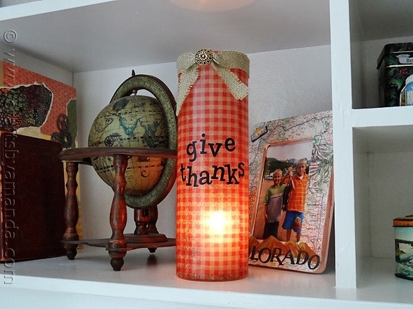 Thanksgiving Luminary Vase - CraftsbyAmanda.com