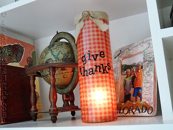 Thanksgiving Luminary Vase - CraftsbyAmanda.com