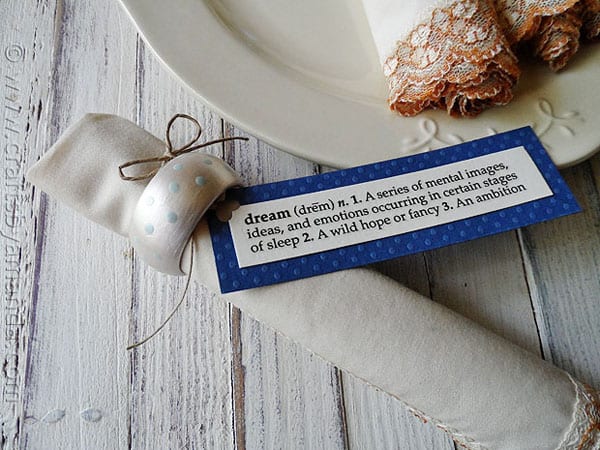 Polka Dot Pearl Napkin Rings - CraftsbyAmanda.com