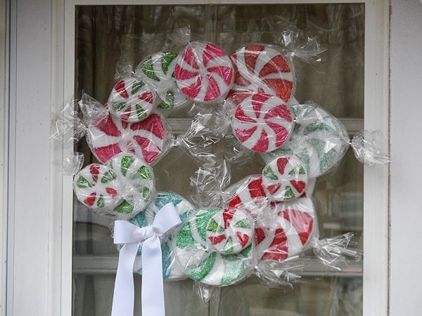 Peppermint Candy Wreath - CraftsbyAmanda.com