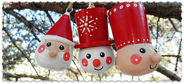 Fishing Bobber Snowmen  Christmas Ornament Crafts