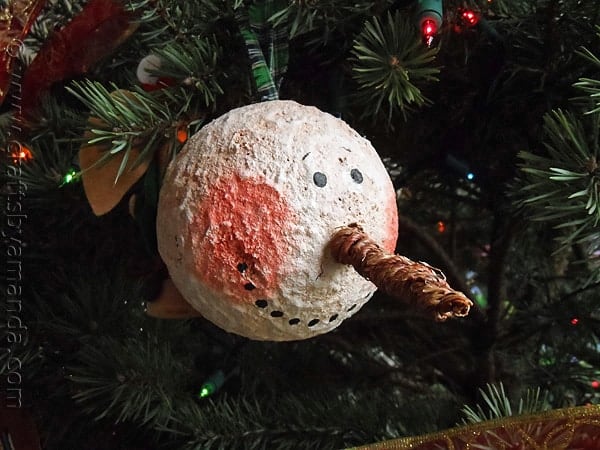 Jumbo Vintage Snowman Ornament - CraftsbyAmanda.com