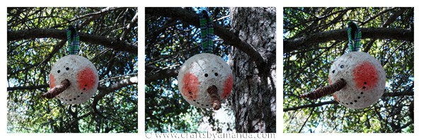 Jumbo Vintage Snowman Ornament - CraftsbyAmanda.com