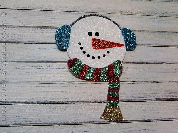 Recycled CD Glitter Snowman - Crafts by Amanda