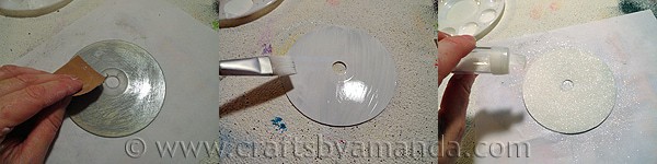 Recycled CD Glitter Snowman - CraftsbyAmanda.com