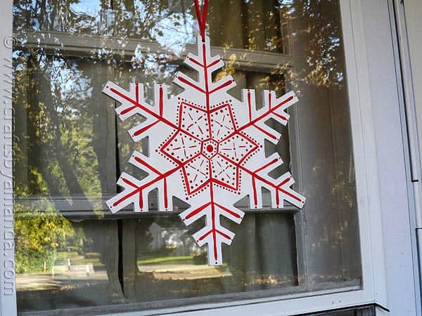 Scandinavian Snowflake Plaque - CraftsbyAmanda.com