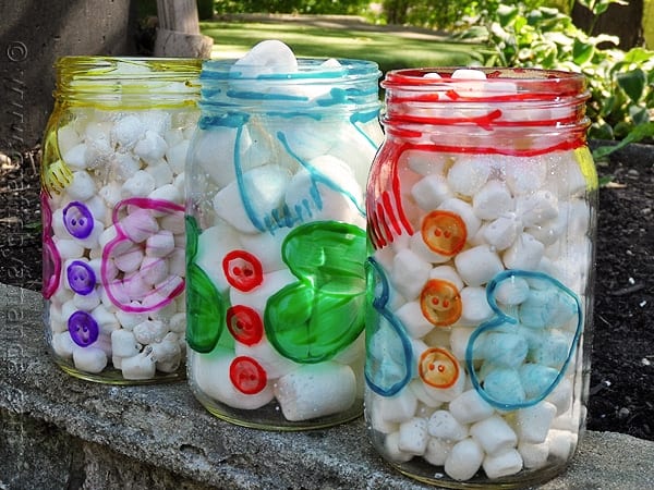 Snowman Belly Jars - CraftsbyAmanda.com