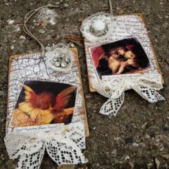 Vintage Crackled Cherub Ornaments - CraftsbyAmanda.com