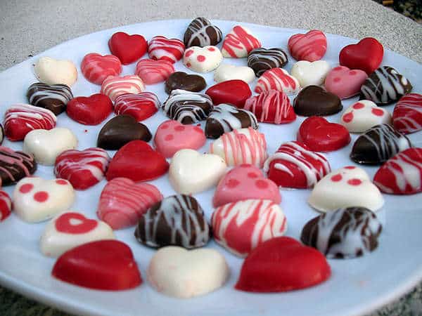 Valentine Chocolate Candy Hearts