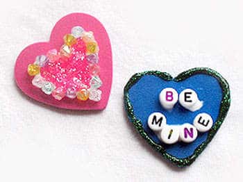 Valentine's Day Craft Foam Heart Pins