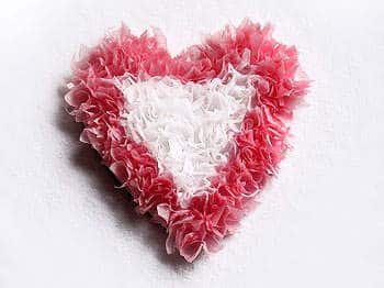 Valentine's Day crafts for kids - Puffy Tissue Paper Heart