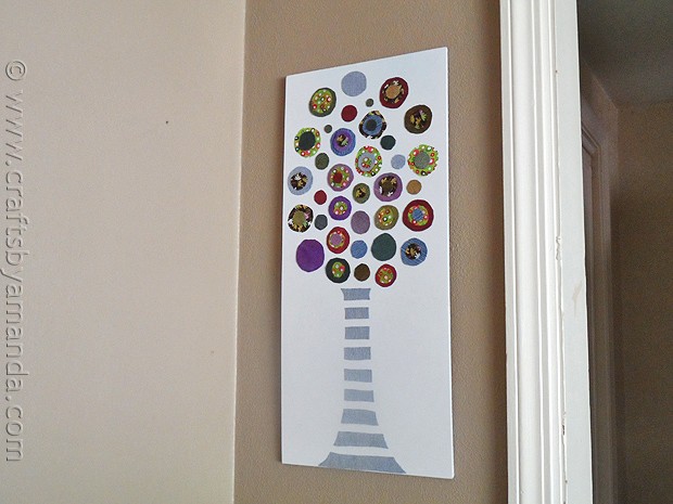 Colored Denim Circle Tree - CraftsbyAmanda.com
