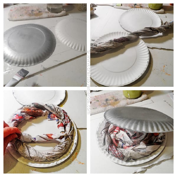 Make a fun paper plate flying saucer from CraftsbyAmanda.com @amandaformaro