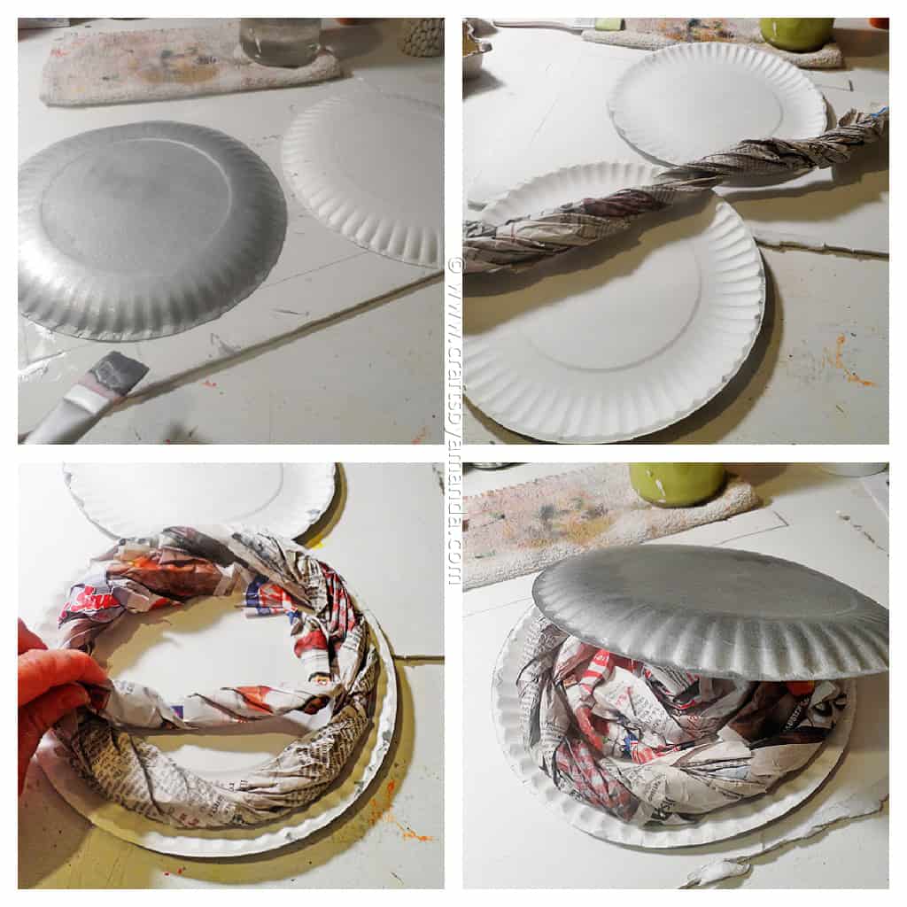 Paper Plate Flying Saucer Craft Crafts by Amanda