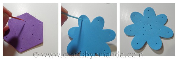 Make your own Craft Foam Sewing Cards! CraftsbyAmanda.com @amandaformaro