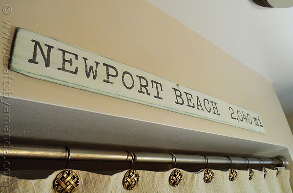 How to make a Weathered Newport Beach Sign from CraftsbyAmanda.com @amandaformaro